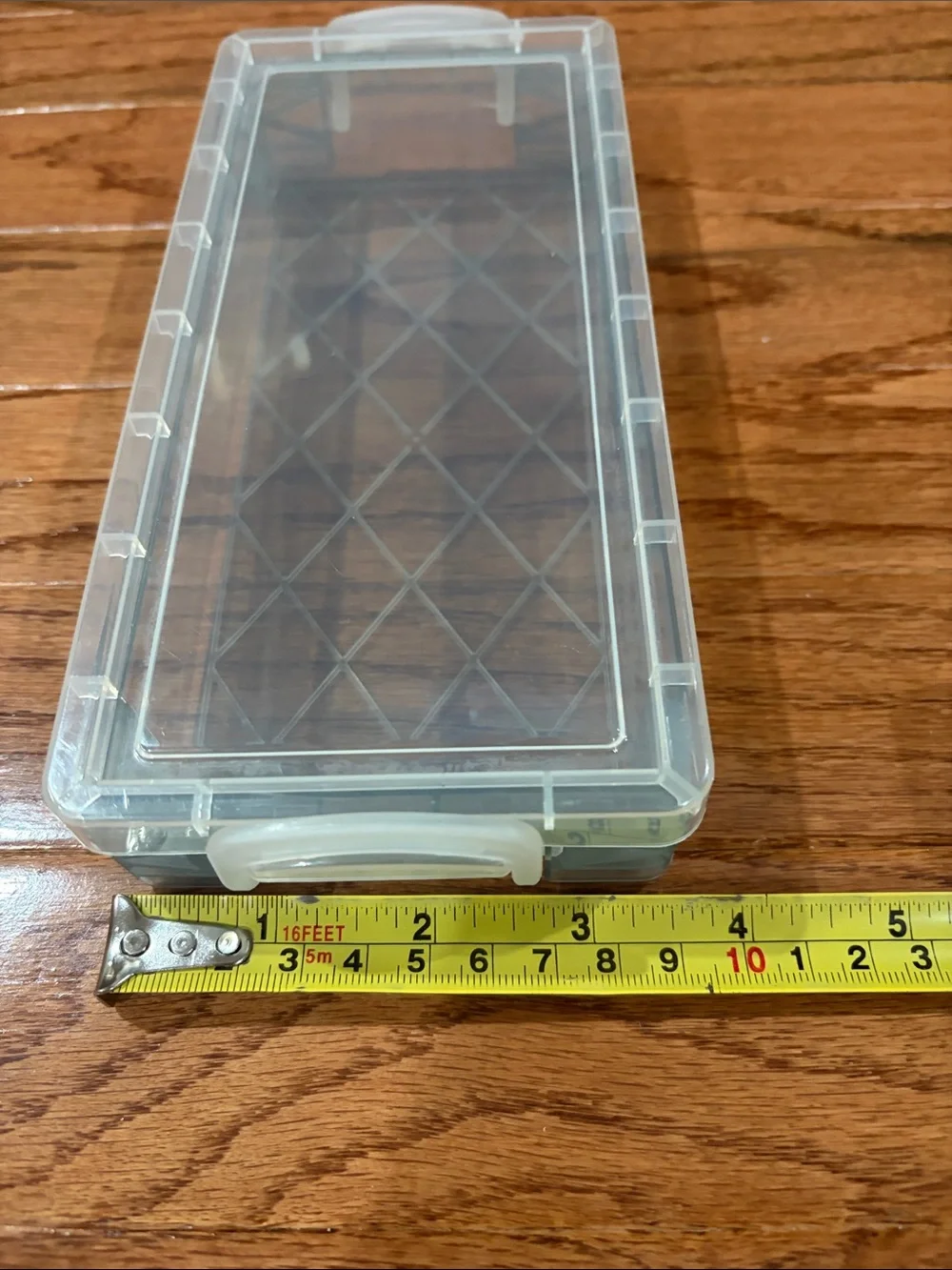 Clear Plastic Under-Shelf Storage Bin with Lid